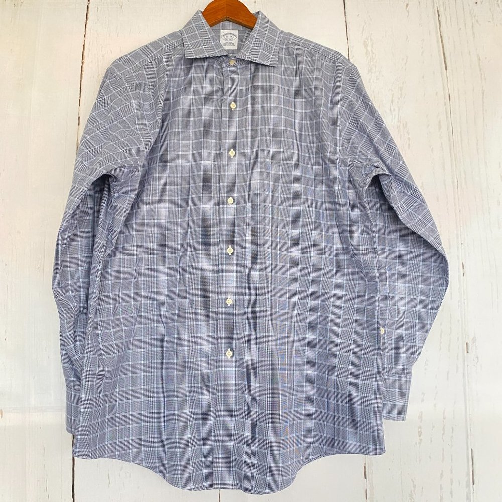 BROOKS BROTHERS Gray Non Iron Button Up 16-33